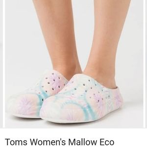 👣💖TOM'S Alpargata Mallow Molded Candy Pink Tie-dye ECO-EVA footwear shoes